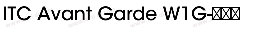 ITC Avant Garde W1G字体转换